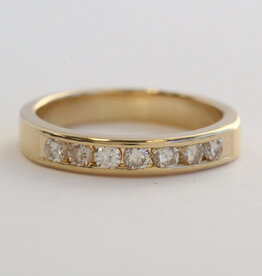 American Jewelry ESTATE 14K Yellow Gold 1/2ctw Diamond Channel Set Wedding Band