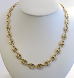American Jewelry ESTATE 14k Yellow Gold Mariner Link Chain Necklace