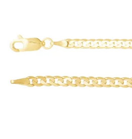 American Jewelry 14k Yellow Gold 4.7mm Flat Curb Chain (22")