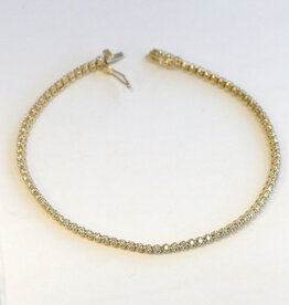 American Jewelry 14k Yellow Gold 1ctw Diamond Tennis Bracelet (7.5")