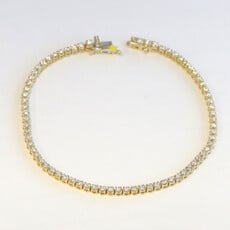 American Jewelry 14k Yellow Gold 1.50ctw Diamond Tennis Bracelet (7.5")