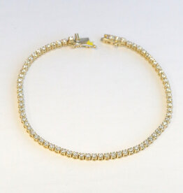 American Jewelry 14k Yellow Gold 1.50ctw Diamond Tennis Bracelet (7.5")
