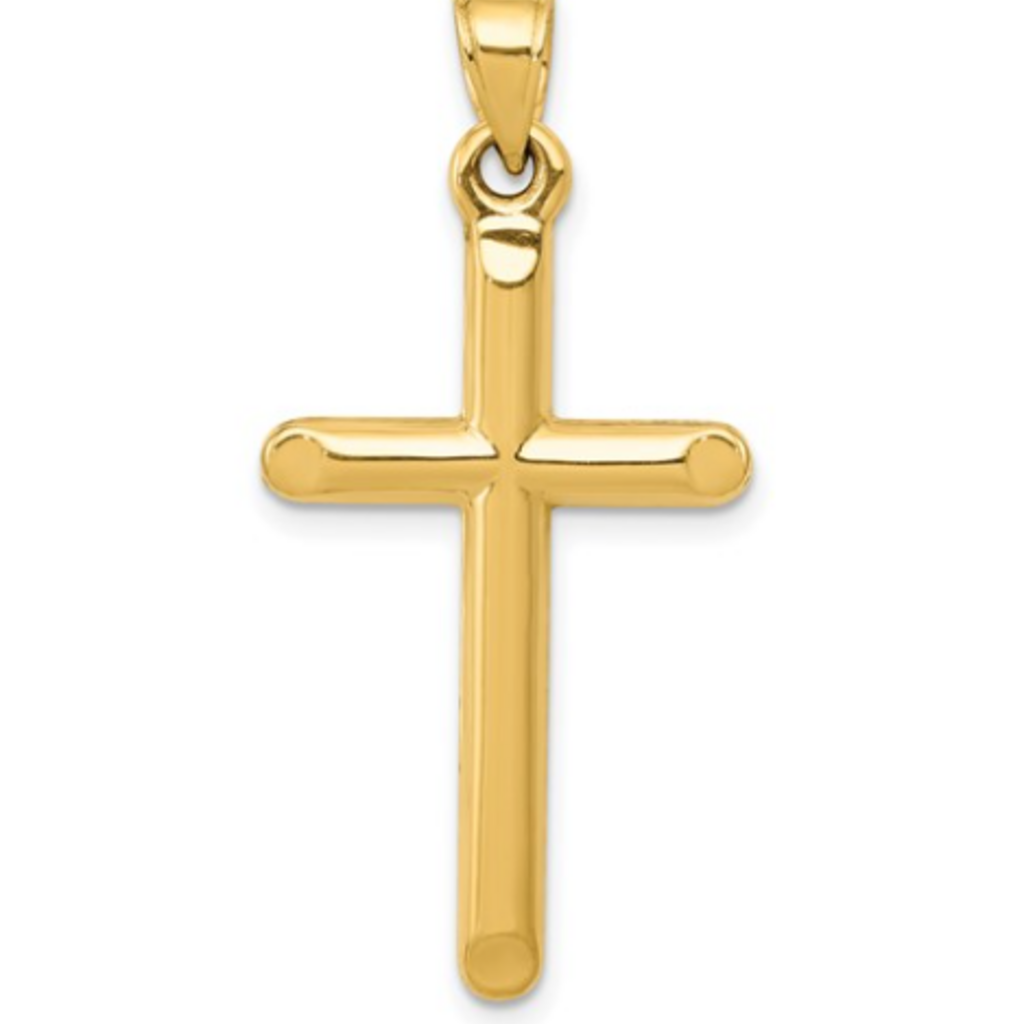 American Jewelry 14k Yellow Gold 30mm Latin Cross Pendant (NO CHAIN)