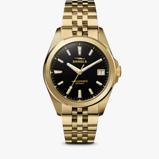 Shinola Shinola Circadian Monster Automatic Watch 36mm Black Dial, Gold Finish