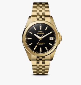 Shinola Shinola Circadian Monster Automatic Watch 36mm Black Dial, Gold Finish