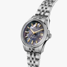 Shinola Shinola Circadian Monster Automatic 36mm Watch, Silver with MOP Dial