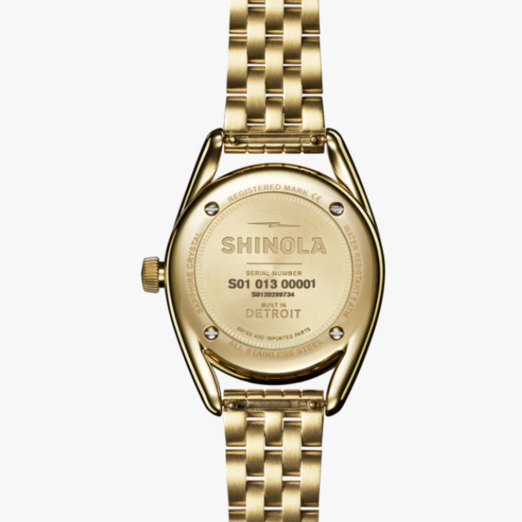 Shinola Shinola Derby 30mm Gold Tone with Petoskey Stone Dial