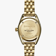 Shinola Shinola Derby 30mm Gold Tone with Petoskey Stone Dial