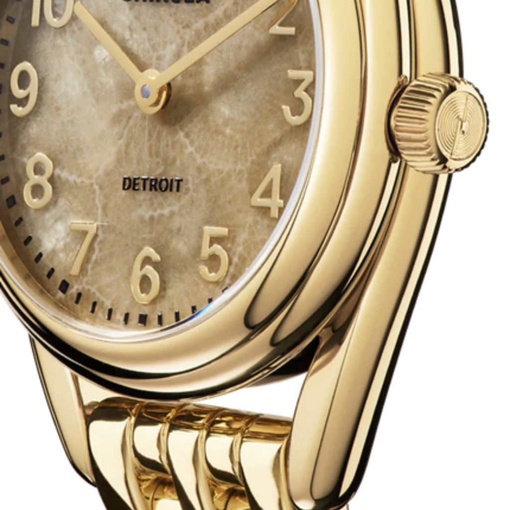 Shinola Shinola Derby 30mm Gold Tone with Petoskey Stone Dial