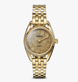 Shinola Shinola Derby 30mm Gold Tone with Petoskey Stone Dial