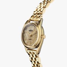 Shinola Shinola Derby 30mm Gold Tone with Petoskey Stone Dial