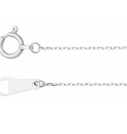 American Jewelry Platinum .7mm Cable Chain (16")