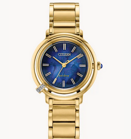 Citizen Citizen Eco-Drive L Arcy Gold Tone Watch w/ Blue Dial