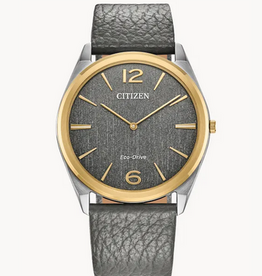 Citizen Citizen Eco-Drive Suratto Watch w/ Grey Dial & Leather Band