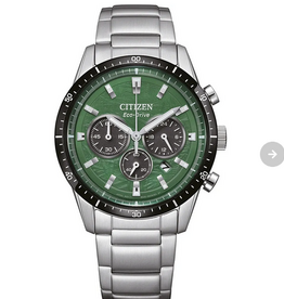Citizen Citizen Eco-Drive Sport Watch w/ Green Chronograph Dial