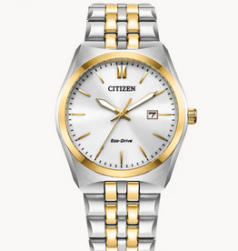 Citizen Citizen Eco-Drive Two Tone Corso Watch w/ White Dial