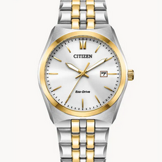 Citizen Citizen Eco-Drive Two Tone Corso Watch w/ White Dial