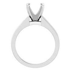 Stuller 14K White Gold Solitaire Engagement Ring Setting Size 6.75