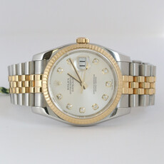 Rolex Pre-Owned Rolex Two-Tone Oyster Perpetual Datejust Watchw/ Diamond Markers