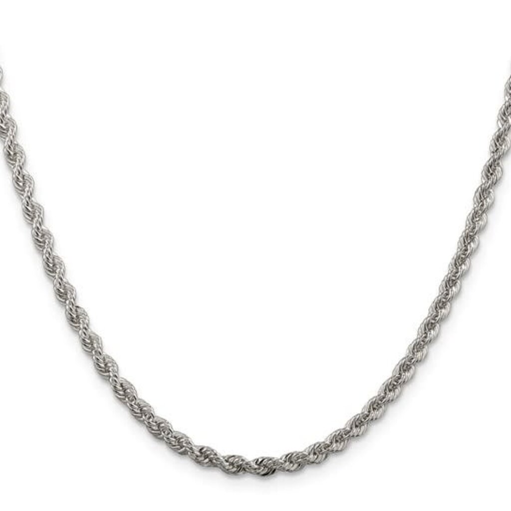 Chisel Sterling Silver 3mm Rope Chain (20")