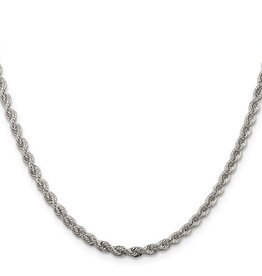 Chisel Sterling Silver 2.5mm Rope Chain (20")