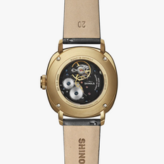 Shinola Shinola Mechanic Watch 39mm Gold Tone Case with Domed Black Dial