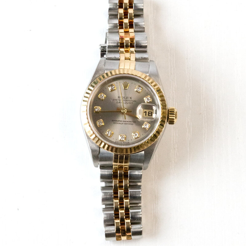 Rolex Pre-Owned Rolex 26mm Two-Tone Datejust Jubilee with Diamond Markers