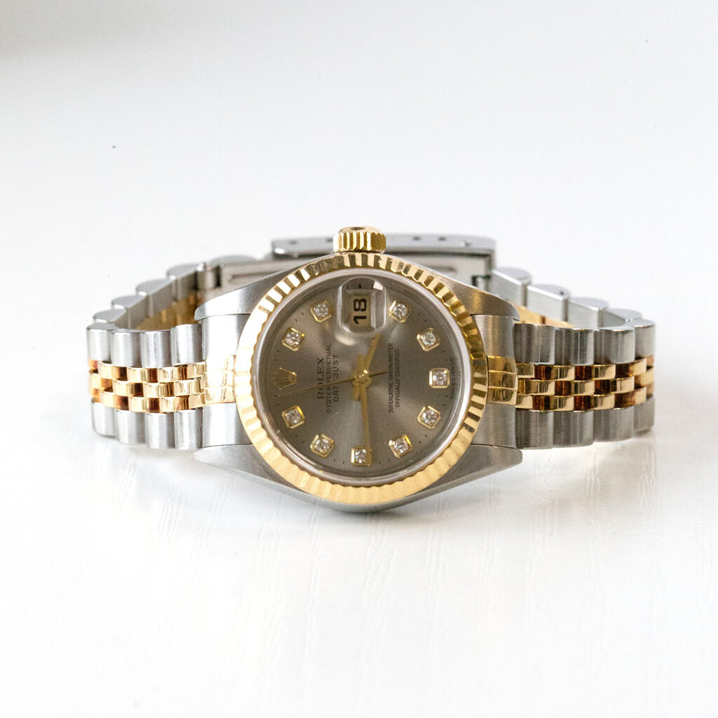Rolex Pre-Owned Rolex 26mm Two-Tone Datejust Jubilee with Diamond Markers