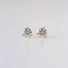 14k White Gold 3.01ctw G-H/SI Lab Grown Diamond Stud Earrings