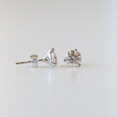 14k White Gold 3.01ctw G-H/SI Lab Grown Diamond Stud Earrings