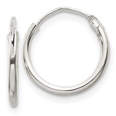 American Jewelry Sterling Silver 1.3x12mm Huggie Hoop Earrings