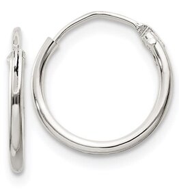 American Jewelry Sterling Silver 1.3x12mm Huggie Hoop Earrings