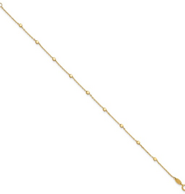 American Jewelry 10k Yellow Gold Stationed Cube Bracelet (7.75")