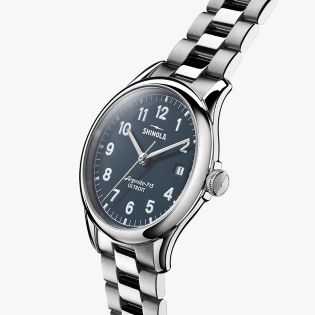 Shinola Shinola Vinton 38mm Midnight Blue Dial Stainless Steel Bracelet