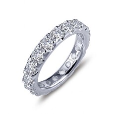 Lafonn Lafonn Sterling Silver Rhodium 3.23ctw Simulated Diamond Eternity Band Ring