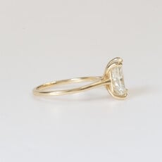 American Jewelry 14k Yellow Gold 3.02ct G/VS1 IGI Lab Grown Radiant Cathedral Solitaire Engagement Ring