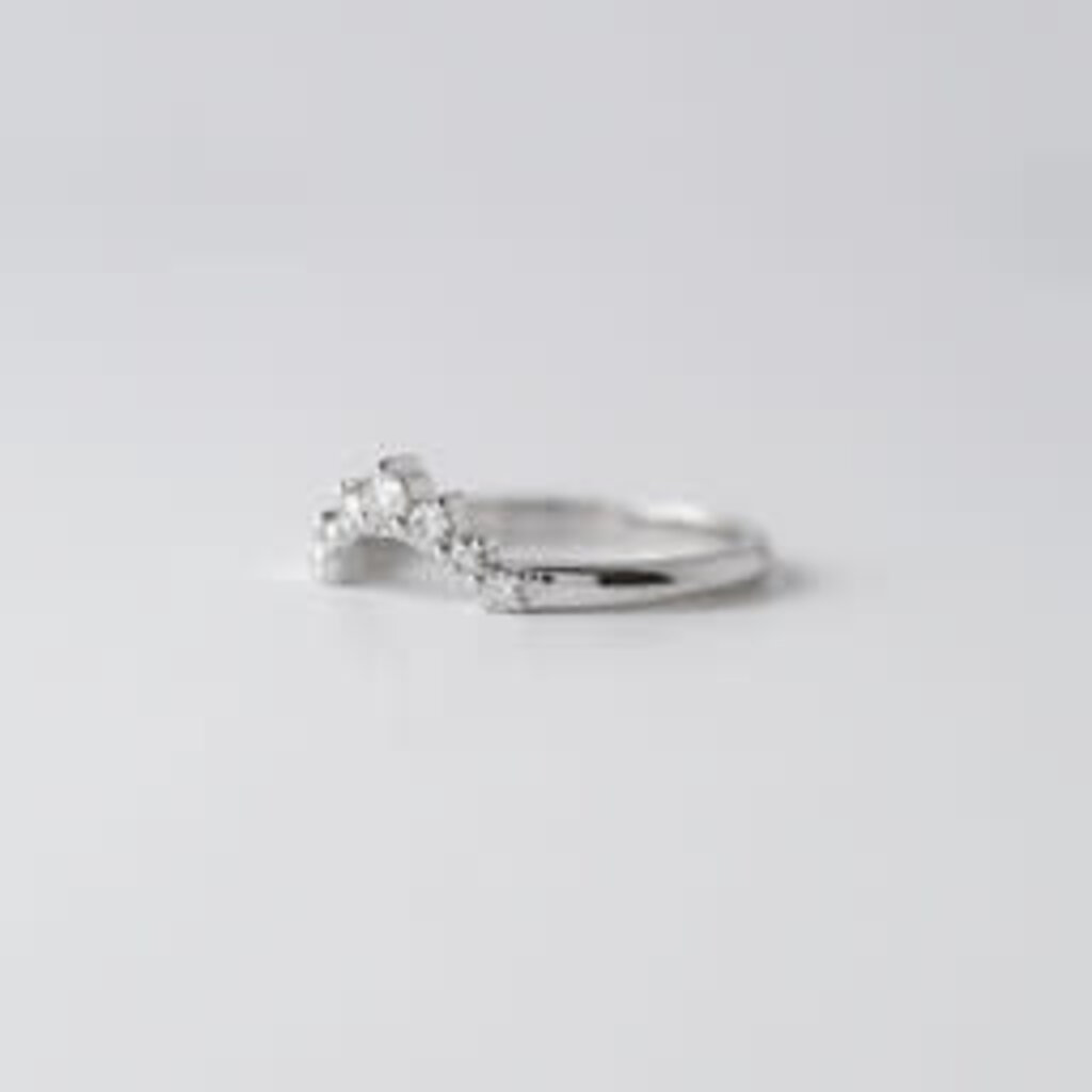 American Jewelry American Arch Crown Diamond Contour Band (.20ctw)