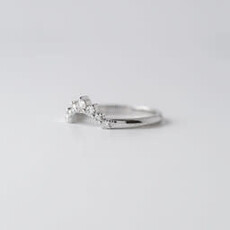 American Jewelry American Arch Crown Diamond Contour Band (.20ctw)