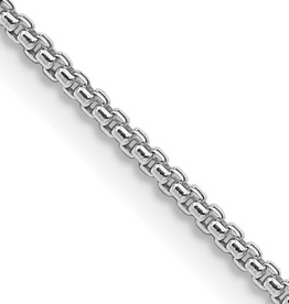 Sterling Silver Rhodium-Plated 1.5mm Round Box Chain 20"