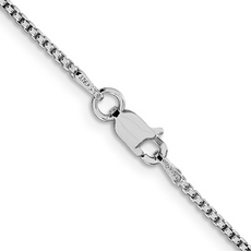 Sterling Silver Rhodium-Plated 1.5mm Round Box Chain 20"