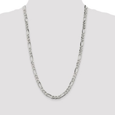 Sterling Silver 5.5mm Figaro Chain (26")