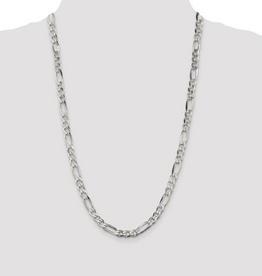 Sterling Silver 5.5mm Figaro Chain (26")