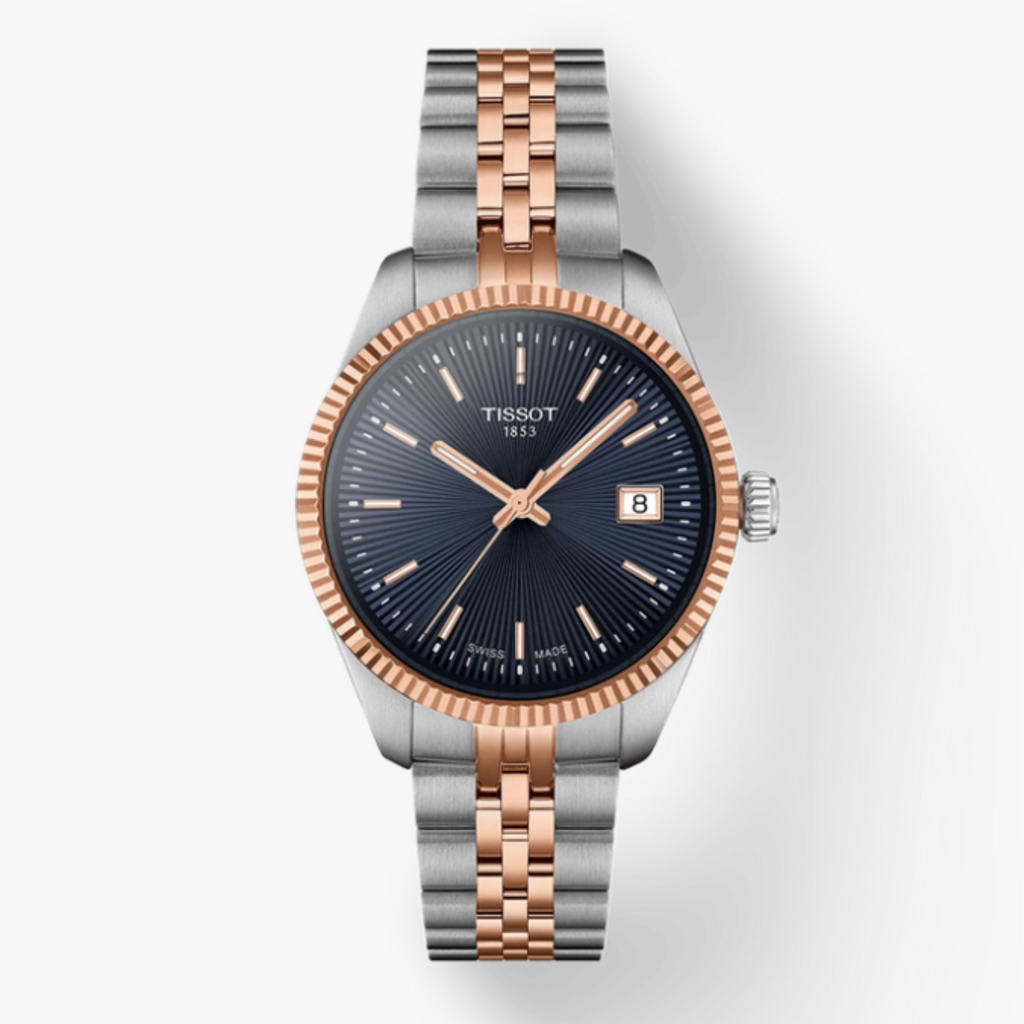 Tissot Tissot Ballade 34mm Two Tone Watch w/ Black Dial