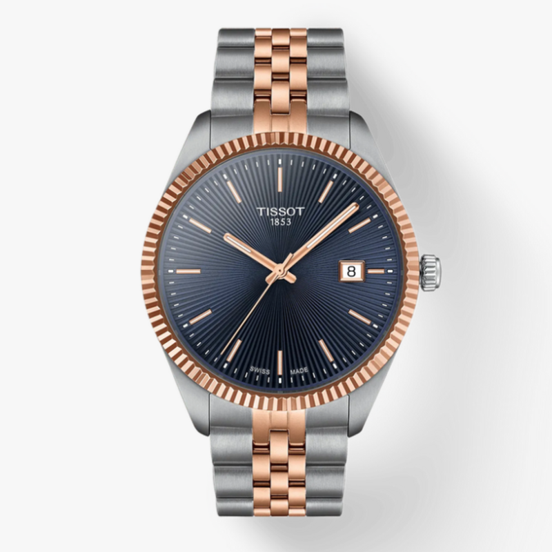 Tissot Tissot Ballade 40mm Two Tone Watch w/ Dark Blue Dial