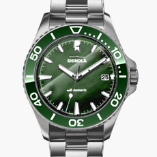 Shinola Shinola Monster Ontario 39mm Green MOP, Silver Bracelet