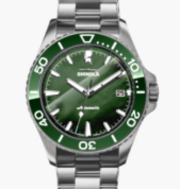 Shinola Shinola Monster Ontario 39mm Green MOP, Silver Bracelet