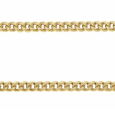 American Jewelry ESTATE 14k Yellow Gold 1.4mm Flat Curb Chain (24")