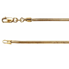 American Jewelry ESTATE 14k Yellow Gold 2.4mm Round Snake Chain (20")