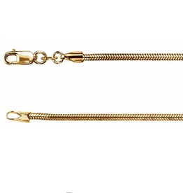 American Jewelry ESTATE 14k Yellow Gold 2.4mm Round Snake Chain (20")