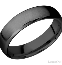 Lashbrook Lashbrook Zirconium 6mm Domed Bevel Satin Finish Band - (Size 10.25)